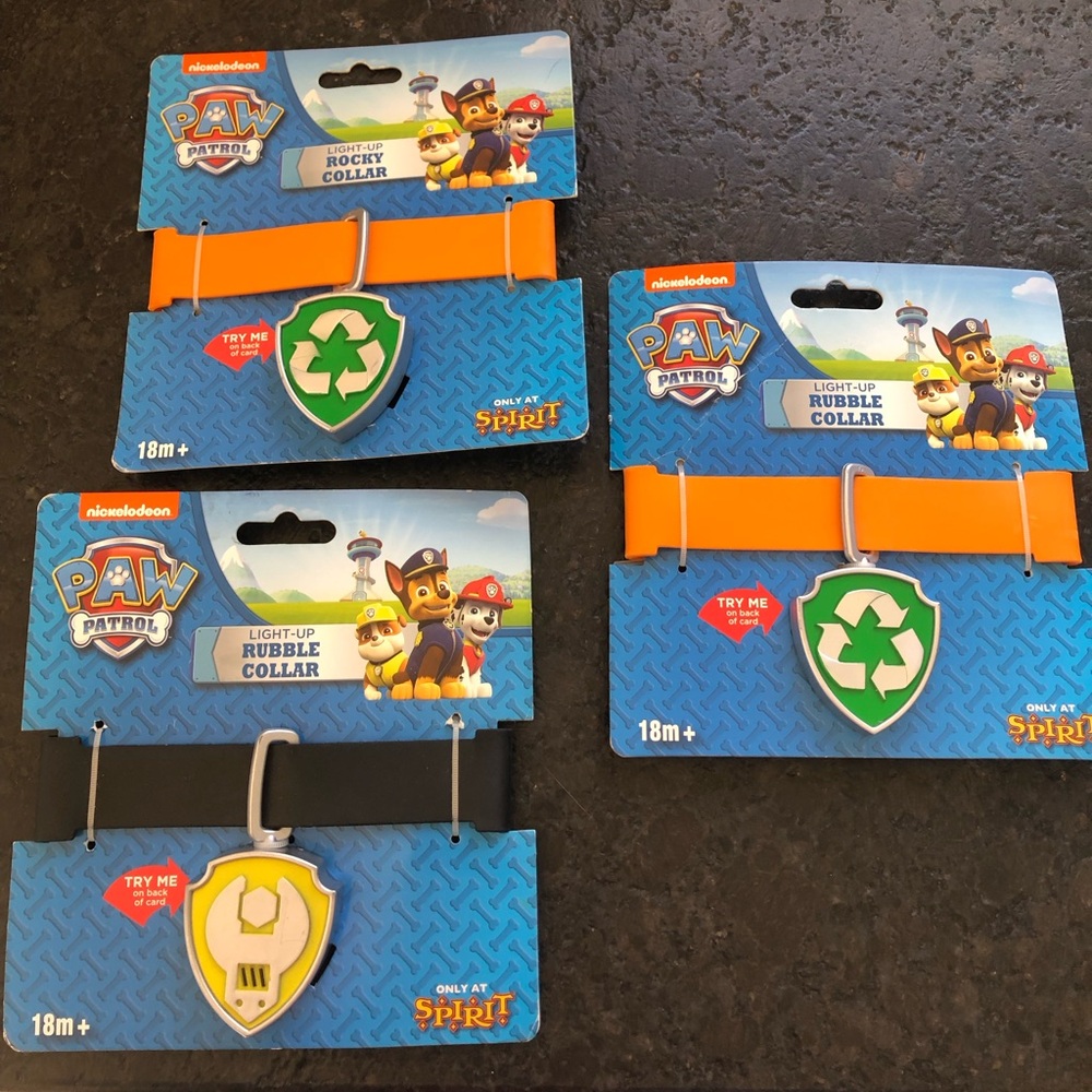 Paw Patrol Skye Collars Set - Blue, Black, Orange
